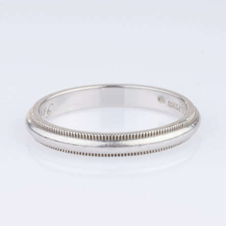 Tiffany & Co. Platin-Ring 'Classic Milgrain'. - photo 1