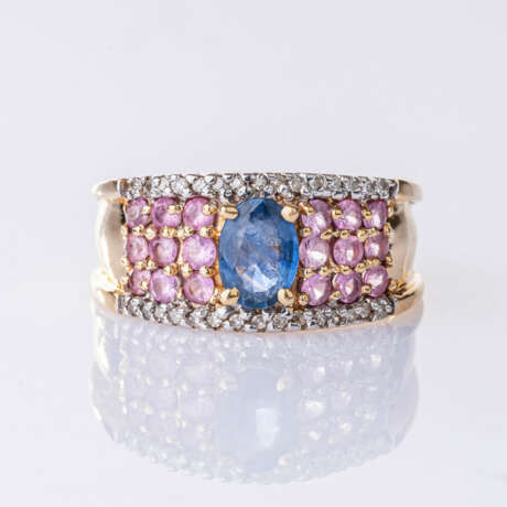 Saphir-Diamant Ring mit Pink-Saphiren. - фото 1