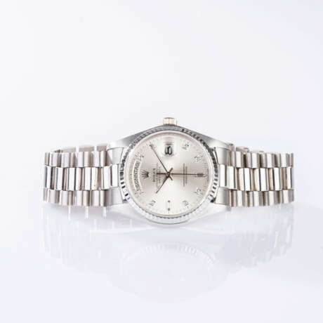 Rolex. Herren-Armbanduhr 'Day-Date 36' Weißgold mit Diamanten. - photo 4