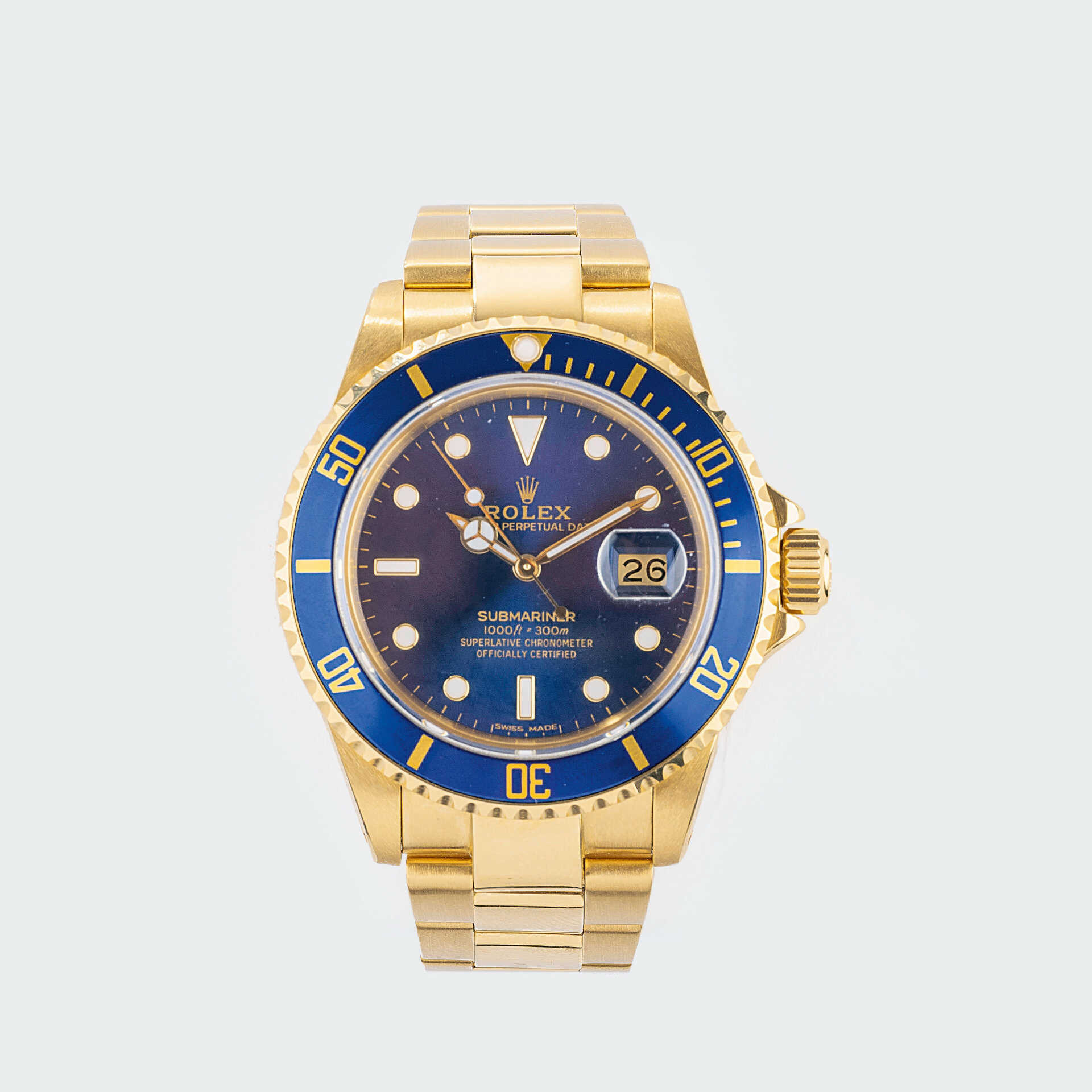 Rolex. Herren-Armbanduhr 'Submariner Date' Blue Dial.