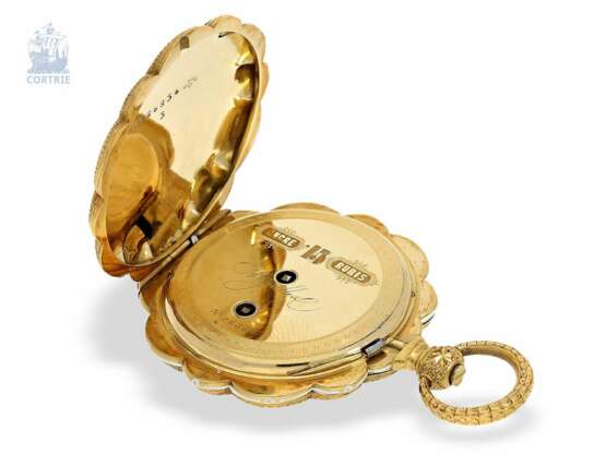 Taschenuhr: museale Gold/Emaille-Taschenuhr mit Diamantbesatz, Originalbox, C. Loup, Schweiz für den osmanischen Markt, um 1860 - фото 5