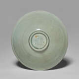 A CELADON STONEWARE FOLIATE SHALLOW BOWL - photo 3