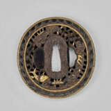 A GOLD-INLAID IRON TSUBA OF DRAGON PALACE CASTLE - фото 2