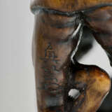 A CARVED WOOD NETSUKE OF ASHINAGA AND TENAGA - photo 5