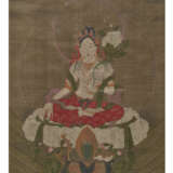 A SILK PAINTING OF WHITE TARA - фото 1