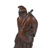 A BAMBOO CARVING OF LU DONGBIN AND A DEMON - photo 2