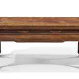 A CYPRESS AND BURL-INLAID FOLDING LEG KANG TABLE - photo 5