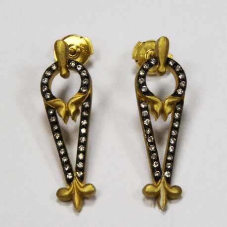 “ Earrings gold diamonds Gold 750 - 852 g” - photo 1