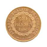 Gold coin France 20 francs 1896 Gold 19th century - photo 2