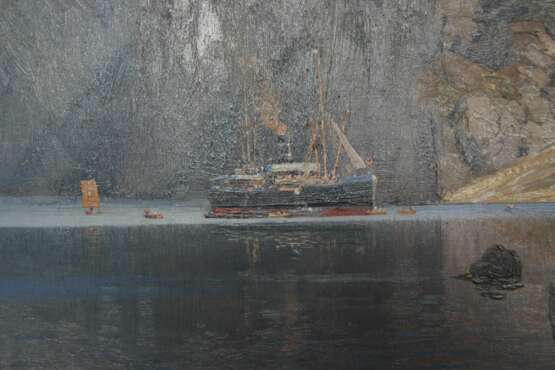 Norwegian Fjord View Johannes Harders (German 1871-1950) oil painting realism At the turn of 19th -20th century - photo 4