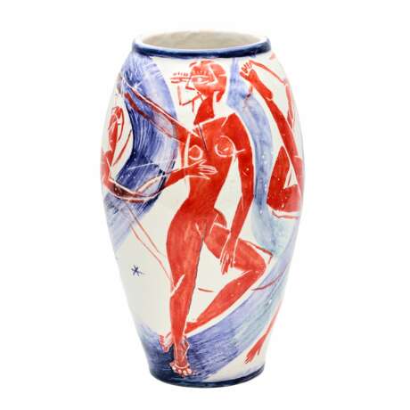 Author`s ceramic vase Dancing on the shore. Kalapyshina. 2019 year. Ceramics 21th century - photo 1