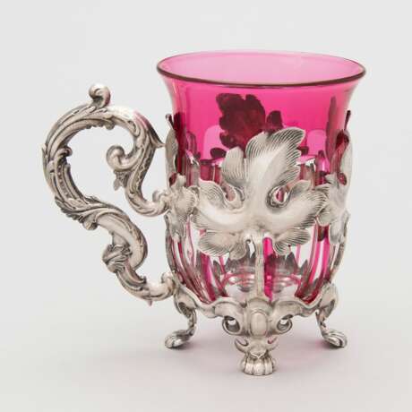 Porte-verre en argent Russie Royale. Silber 84 Rococo Mid-19th century - Foto 3