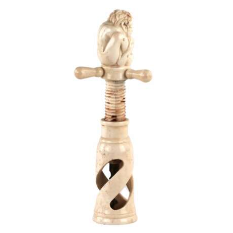 The rarest erotic bone corkscrew of the 1920 century. Bone Eclecticism 19th century - photo 4