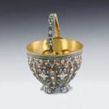 Sucrier russe en argent et email cloisonne. Silver 84 Cloisonné enamel Gilding Neo-Russian Early 20th century - Foto 4