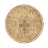 Gold coin 20 Swiss francs. 1947. Gold Mid-20th century - photo 3