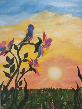 Oil painting “Tsvetik Semitsvetik at sunset”, Canvas, Oil paint, Romanticism, Landscape painting, Ukraine, 2019 - photo 1
