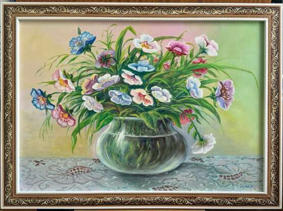 Картина № 242 искуственный холст Oil paint Realism Flower still life 2024 - photo 1