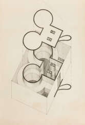 Claes Oldenburg. Geometric Mouse Stamp Projected onto Ground Plan of the Mouse Museum