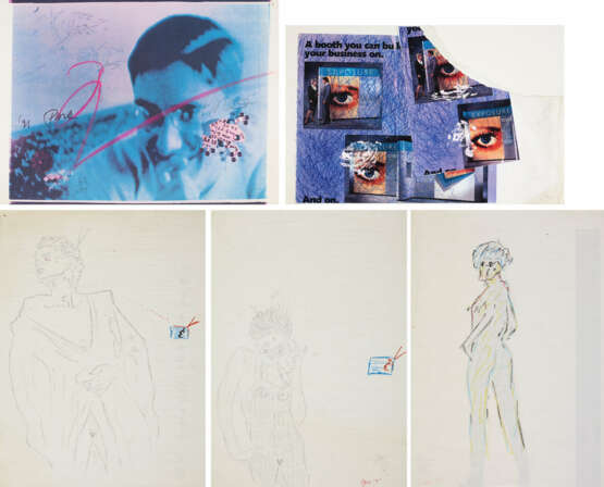 Nam June Paik. Mixed lot of 4 drawings and 1 print - photo 9