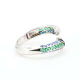 Bleistift-Farbstein-Diamant-Ring - Foto 5