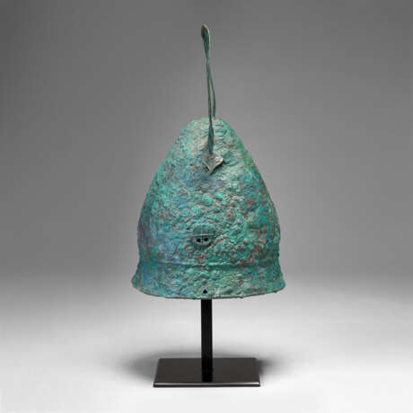 A GREEK BRONZE PILOS HELMET - photo 3