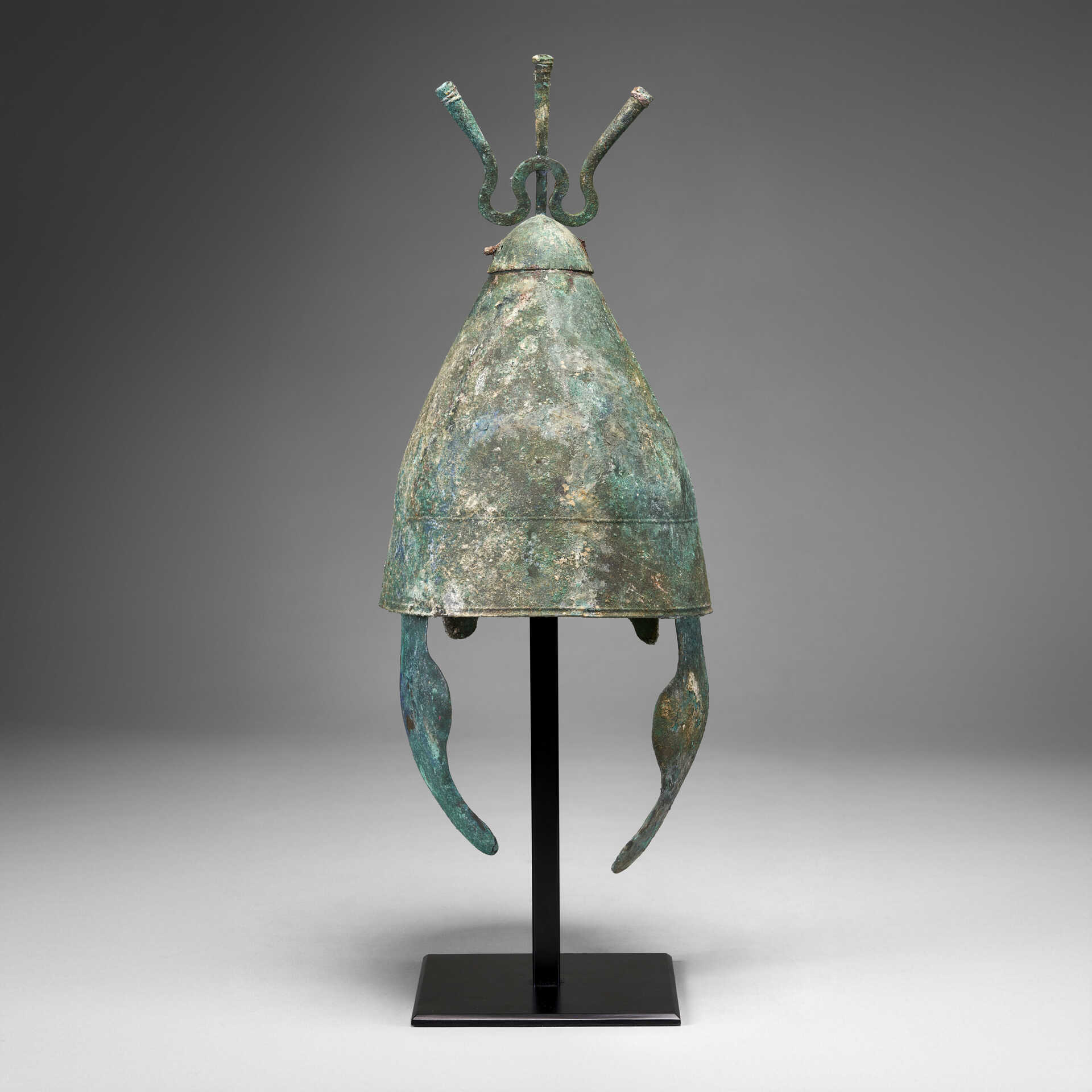 A GREEK BRONZE PILOS HELMET