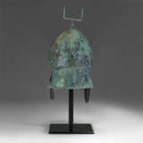 A GREEK BRONZE CHALCIDIAN HELMET WITH SILVER OVERLAYS - фото 6