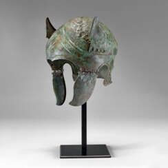 A GREEK BRONZE CHALCIDIAN HELMET