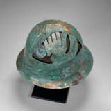 A PICENIAN BRONZE HELMET WITH LEATHER AND BASKETRY LINING - photo 10