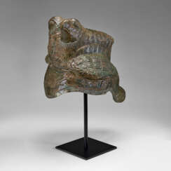 A ROMAN PARTIALLY-TINNED BRONZE CAVALRY HELMET