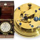 Marinechronometer: seltenes, kleines Marinechronometer in sehr schönem Originalzustand, Robert Roskell Liverpool No.974/52133, ca.1830 - photo 1