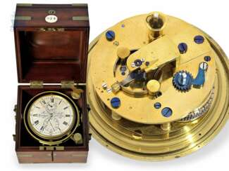 Marinechronometer: seltenes, kleines Marinechronometer in sehr schönem Originalzustand, Robert Roskell Liverpool No.974/52133, ca.1830