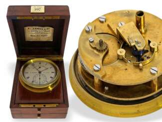 Beobachtungschronometer: äußerst seltenes, kleines Beobachtungschronometer, um 1855, bedeutender Chronometermacher Onesime Dumas (1824-1889) Depot de la Marine No.597