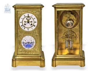 Tischuhr: hochfeine, astronomische Pendule mit ewigem Kalender und Mondphase, nach dem Patent von A. Brocot & Delettrez, Paris um 1860/70
