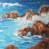 “Rocky coast Ag.Spiridonas Corfu” Canvas Oil paint Impressionist Marine 2019 - photo 1