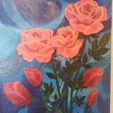 Картина маслом «7 роз», Холст, Масляные краски, Романтизм, Натюрморт, Украина, 2019 г. - фото 4