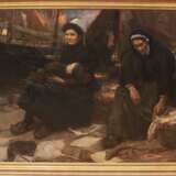 Bellan, Henri Ferdinand (1870 Paris-1922 ebenda) "Fischerfrauen im Hafen von Cannes", Öl/ Lw., kl. Hinterlegung, sign. u.r. und dat. 1908, 134,5x172 cm, Rahmen (Er wurde zunächst von François Feyen-Perrin unter… - фото 1