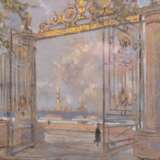 Bernstein, Stanislav (1937-2003) "Sommergarten St. Petersburg", Pastellkreide, kyrillisch sign. u.l. und dat. ´92 u.r., 31x36,5 cm, im Passepartout hinter Glas und Rahmen - photo 1