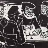 Pechstein, Max (1881 Zwickau-1955 Berlin) "Fischer", Holzschnitt, 40x50 cm, ungerahmt (Pechstein war ein bedeutender deutscher Maler, Grafiker und zeitweise Mitglied der Künstlervereinigung „Brücke“. Pechstein… - фото 1