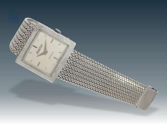 Armbanduhr: seltene vintage Herrenuhr, Marke Exaktus, 18K Weißgold - фото 1