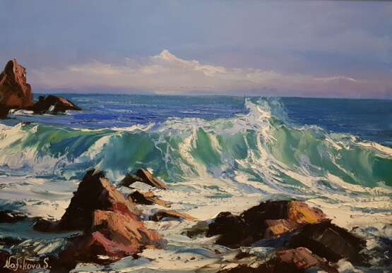 Sea Canvas Oil paint Realism Marine art 2013 - photo 1