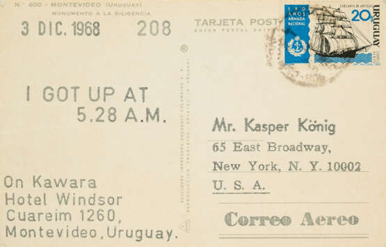 On Kawara. I Got up - фото 3