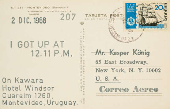 On Kawara. I Got up - фото 5