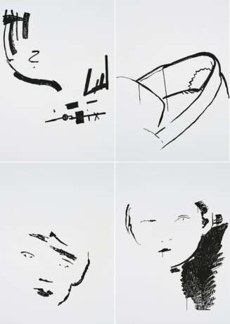 Michael Krebber. Series Of 4 Print Graphics - photo 1