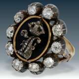 Ringe: historisch hoch interessanter Diamantring, vermutlich ein Geschenk des belgischen Königs Leopold I. an Heinrich Hoffmann von Fallersleben für die "Horae Belgicae" , 1837 - photo 1