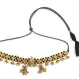 A DIAMOND AND GEM-SET GOLD HEADPIECE - фото 1