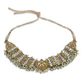 A GEM AND PEARL-SET ENAMELLED GOLD CHOKER - фото 3