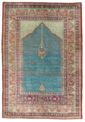 A SILK TABRIZ PRAYER RUG