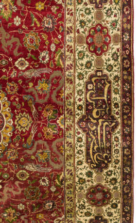 A SILK AND METAL-THREAD KOUM KAPI RUG - фото 3