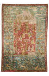 AN UNUSUAL SILK HEREKE RUG